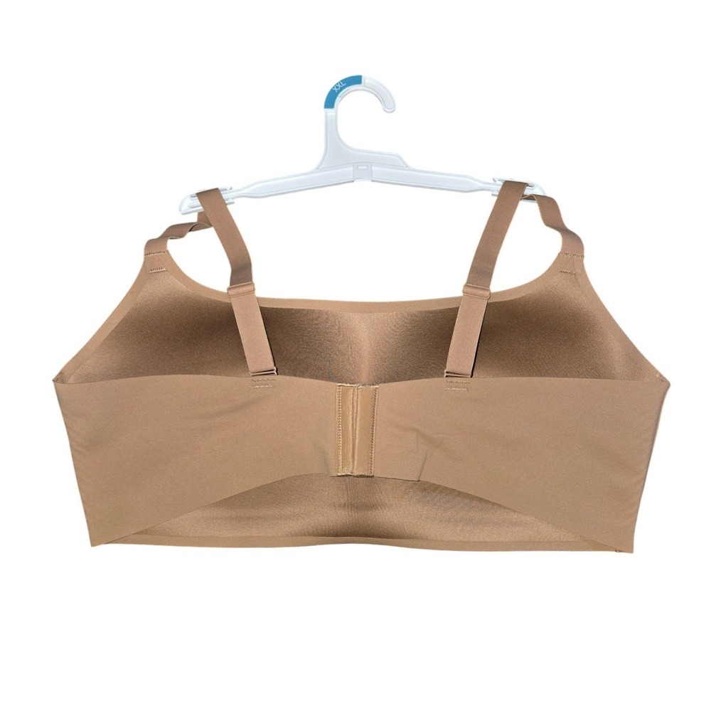 Auden Bonded Microfiber Padded Scoop Bralette XXL Brown 38DDD 42D 40DD - Picture 2 of 6